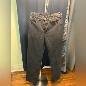 H&M Black High Waist Straight Jeans